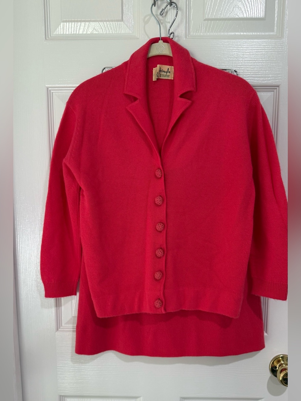 Pringle Vintage Pink Button-Front Women's Cardigan and Skirt